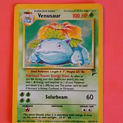 Pokemon Venusaur 015/102 Base Set Holo Rare 100 HP English WotC Arita - Image 1