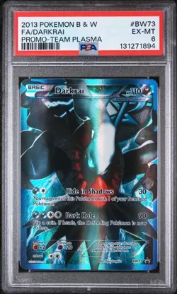 2013 POKEMON BLACK STAR PROMO DARKRAI #BW73 FULL ART PSA 6 EX - Image 1