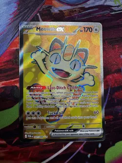 Meowth ex 107/088 Perfect Order Ultra Rare Full Art Holo Pokemon TCG - Image 1