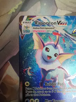 Pokemon TCG Vaporeon VMAX SWSH182 Alternate Art Black Star Promo - Image 3