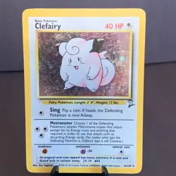 Pokemon TCG: Clefairy 005/102 Base Set 2 Holo VTG WOTC HP 1999 - Image 1