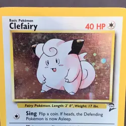 Pokemon TCG: Clefairy 005/102 Base Set 2 Holo VTG WOTC HP 1999 - Image 4