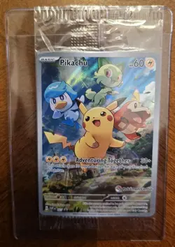 Pokemon TCG Paldea Evolved Pikachu Pokemon Center Promo SVP027 Sealed - Image 1