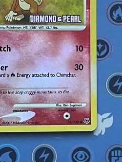Chimchar 76/130 LP | DP: Burger King Promos | Pokemon TCG Reverse Holo Stamp - Image 4