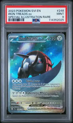PSA 9 Iron Treads ex Pokemon Scarlet & Violet Special Illustration Rare 2023 - Image 1