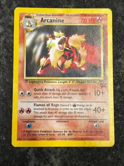 Arcanine BLACK STAR PROMO 6 - Pokemon League HEAVY PLAYED #2 - Image 1