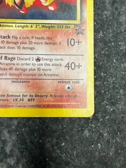 Arcanine BLACK STAR PROMO 6 - Pokemon League HEAVY PLAYED #2 - Image 3
