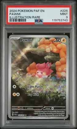 PSA 9 2024 Pokemon Paldean Fates EN Pawmi Special Illustration Rare 226/091 - Image 1