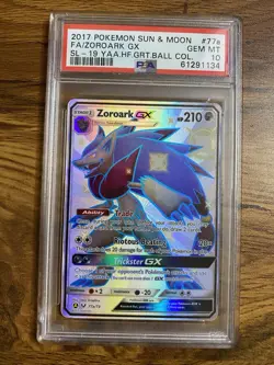 2017 Pokemon Sun And Noon Shining Legends #77a Full Art Zoroark Gx Psa 10 - Image 1
