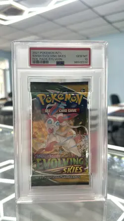 PSA 10 Pokemon Evolving Skies Booster Pack Sylveon Artwork Sealed 2021 - Image 1