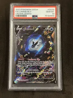 PSA 10 2023 POKEMON SWORD AND SHIELD CROWN ZENITH #GG39/GG70 LUMINEON V - Image 1