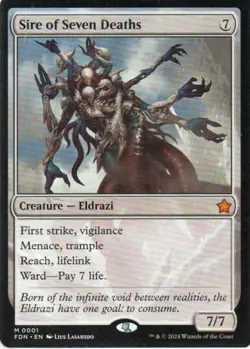 MTG: Foundations: Sire of Seven Deaths: Lightly Played Condition - Image 1
