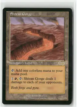Shivan Gorge Urza's Saga NM MTG Magic The Gathering - Image 1