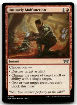 Untimely Malfunction #161 (NM) Duskmourn DSK Magic MTG - Image 1