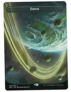 MTG Forest 244 Full Art Unfinity Magic The Gathering TCG - Image 1