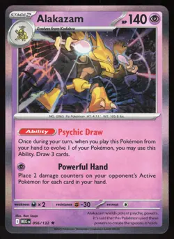 Alakazam 056/132 Rare Mega Evolution Pokemon Holo Near Mint - Image 1