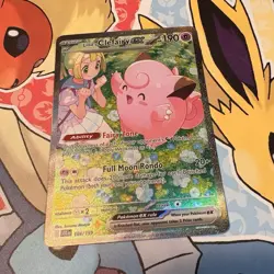 Pokemon Lillie's Clefairy ex 184/159 Sv09 SIR Full Art Holo EN - Image 1