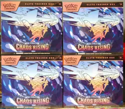Pokemon Chaos Rising Elite Trainer Box Factory Sealed ETB IN HAND LOT OF 4 - Image 1