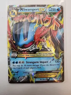 Pokemon M Swampert EX Mega Evolution XY87 Black Star Promo Holo 220 HP XY - Image 1