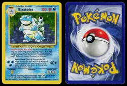 BLASTOISE 2/102 HOLO HOLO RARE BASE SET UNLIMITED POKEMON MP - Image 3