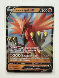Galarian Zapdos V - SWSH06: Chilling Reign (SWSH06) 080/198 Pokemon - Near Mint - Image 1