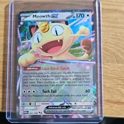 Pokemon Meowth EX Full Art Holo TCG Basic HP 170 Cat 062/088 Attack 60 - Image 1