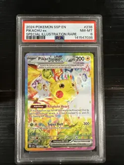 2024 Pokemon SSP EN #238 Pikachu ex NM-MT 8 Special Illustration Rare - Image 1