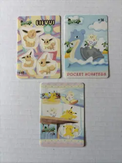 pokemon sealdass fancy graffiti Lot Of 3 Pikachu Lapras Togepi - Image 1
