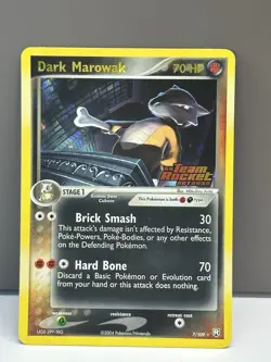 2004 Pokemon EX Team Rocket Returns Dark Marowak #7 HOLO *PROMO STAMPED* NM - Image 1