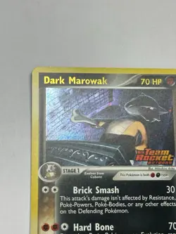 2004 Pokemon EX Team Rocket Returns Dark Marowak #7 HOLO *PROMO STAMPED* NM - Image 2