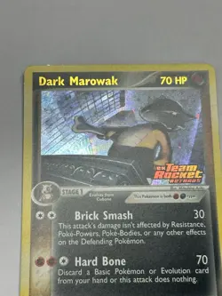 2004 Pokemon EX Team Rocket Returns Dark Marowak #7 HOLO *PROMO STAMPED* NM - Image 3