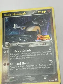 2004 Pokemon EX Team Rocket Returns Dark Marowak #7 HOLO *PROMO STAMPED* NM - Image 4