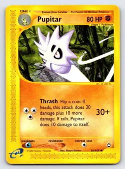 Pupitar 56 Uncommon Aquapolis Pokemon Near Mint - Image 1