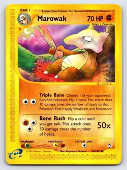 Marowak 54 Uncommon Aquapolis Pokemon Lightly Played - Image 1