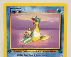 Pokemon Fossil 1st Edition Lapras Non-Holo #25/62 - Ungraded - Near-Mint/Mint - Image 2