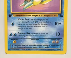 Pokemon Fossil 1st Edition Lapras Non-Holo #25/62 - Ungraded - Near-Mint/Mint - Image 3