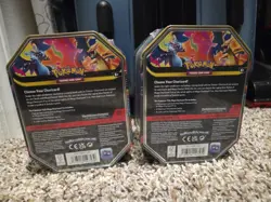 Pokemon TCG Mega Charizard EX Tin Set X & Y (2 Tins) Factory Sealed - Image 2