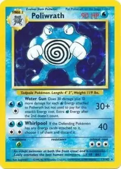 Pokemon TCG Poliwrath Base Set 13/102 Holo Unlimited Holo Rare - Image 1