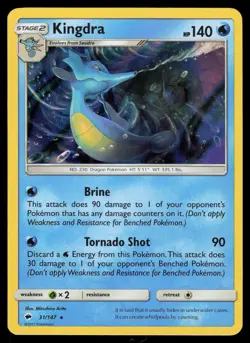 Kingdra 31/147 Holo Rare Pokemon Burning Shadows LP - Image 1