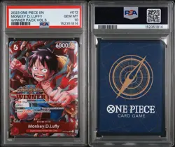 2023 MONKEY D. LUFFY TREASURE CRUISE STAMP WINNER PACK VOL.5 ONE PIECE PSA 10 - Image 3