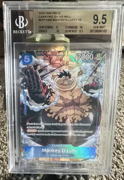 One Piece Luffy OP11-058 Treasure Rare BGS 9.5 Gem Mint OP13 - Image 1