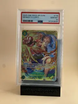 2025 One Piece OP13 #118 Monkey D. Luffy PSA 10 Gem Mint English Alternate Art - Image 1