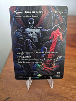 Venom King In Black 0022 Borderless Spider Man MTG Magic The Gathering Card Foil - Image 1
