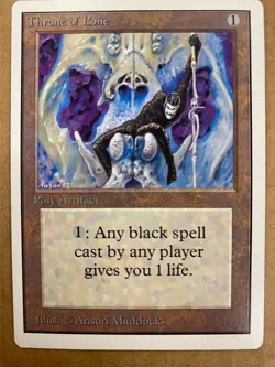 MTG 1x Throne of Bone Unlimited OLD SCHOOL Magic the Gathering Card x1 LP - Image 1