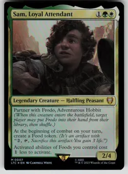 Sam, Loyal Attendant Foil Commander: The Lord of the Rings 7 MTG NM - Image 1