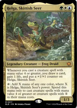 Helga, Skittish Seer BLB #217 Mythic Bloomburrow Magic: The Gathering Near Mint - Image 1