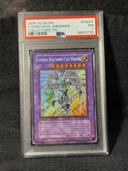 2006 Yu-Gi-Oh! Elemental Hero Shining Flare Wingman CT03 Secret Rare PSA 7 - Image 2