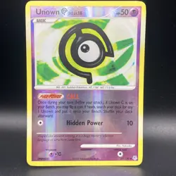 2007 Pokemon, Diamond & Pearl, #67/130 Unown C Lv. 18, Reverse Holo Uncommon - Image 1