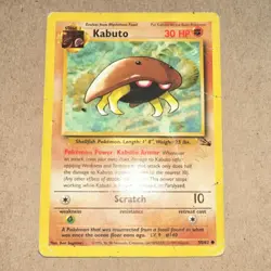 Pokemon Kabuto Fossil Wizards of the Coast promo “W” stamped english HP/Damage - Image 1