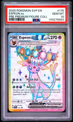 2025 POKEMON SVP EN-SV BLACK STAR PROMO #175 ESPEON EX PSA 10 - Image 1